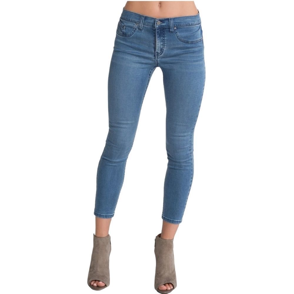 SPANX Slim-X Super Skinny Cropped  Jeans Sateen Blue | 28